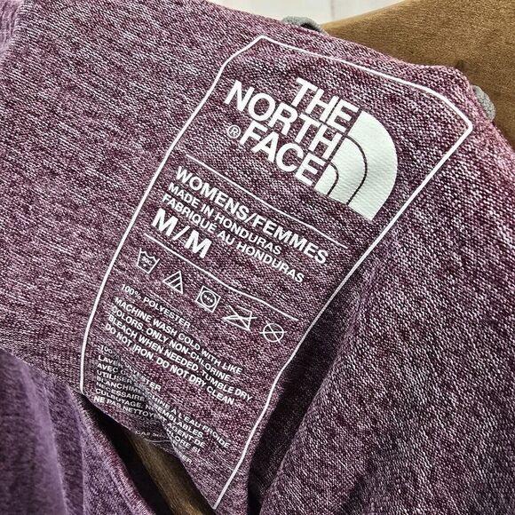 The North Face Shirt Womens Medium Purple Long Sleeve Crew Heathered Tech Hiking - Picture 3 of 9